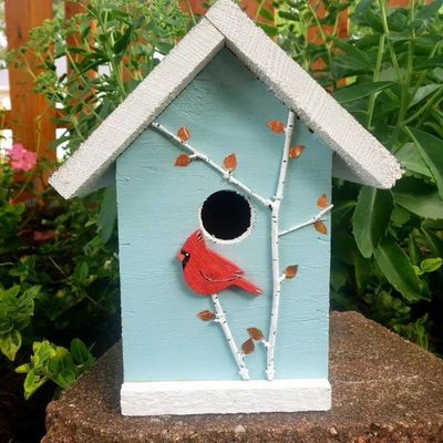 木製色鳥居 庭園用の木製小箱 手作り