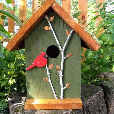 木製色鳥居 庭園用の木製小箱 手作り