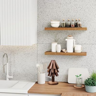 カスタマイズされたロゴ 適正 熱い皿や鍋用 木製 黒ノート トリベットセット