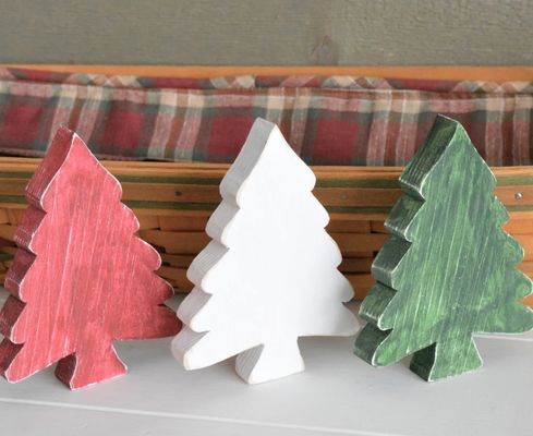 オーダーメイド ロゴ あなたの要求 田舎木製 クリスマスツリー テーブルデコレーション 原始の木