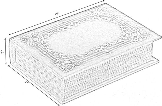 手作り 木製 装飾 本 形 雑貨 収納 箱 シルクスクリーン 印刷/焼き