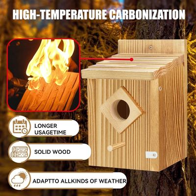 木造と防水スプレー塗料処理のブルーバード巣箱