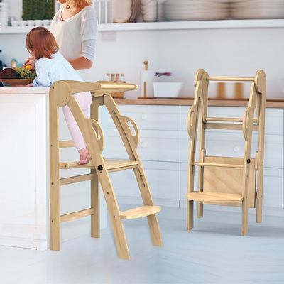 オーダーメイド ロゴ 受け入れられる 木製 キッチン ステップ ストール 助手 立塔 幼児