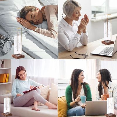 環境用 木製の香料ホルダーとガラス灰キャッチャー 防灰香料バーナー