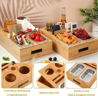 ギフトパッケージ 脱がれる蓋 デザイン カップと飲み物ホルダー 中央のソファのためのスナックトレイ