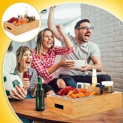 ギフトパッケージ 脱がれる蓋 デザイン カップと飲み物ホルダー 中央のソファのためのスナックトレイ