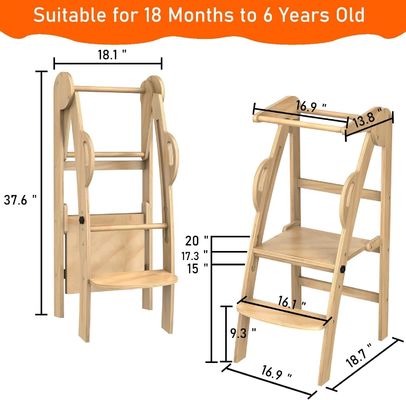 オーダーメイド ロゴ 受け入れられる 木製 キッチン ステップ ストール 助手 立塔 幼児