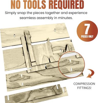 3階層の直線木製の卓球用展示用ラック