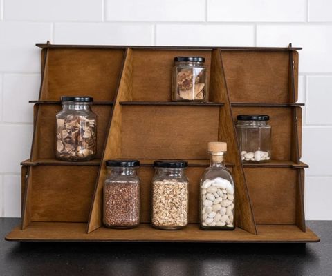 カスタム シルクスクリーン印刷デザイン付き ホットウッド3層ジュエリーディスプレイスタンド