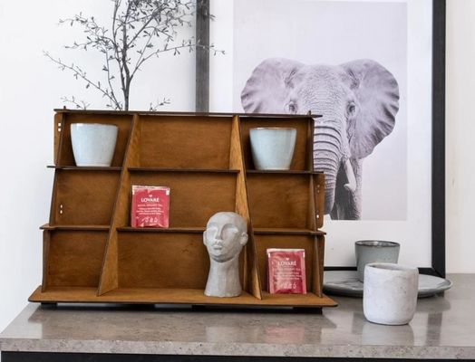 カスタム シルクスクリーン印刷デザイン付き ホットウッド3層ジュエリーディスプレイスタンド