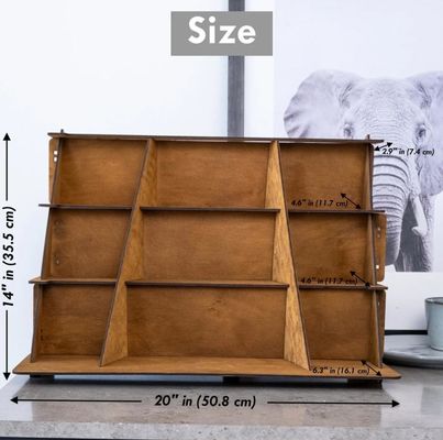 カスタム シルクスクリーン印刷デザイン付き ホットウッド3層ジュエリーディスプレイスタンド