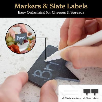 カスタマイズされた竹 天然色のチーズボードとナイフセット チョコレートボード ギフトセット