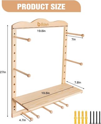 キッチンストレージラック ヨガマットホルダー カスタムサイズジム組織のための壁マウント