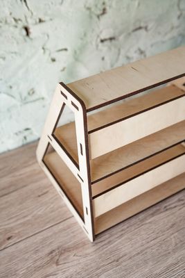 木製 3層小売テーブルディスプレイ ジュエリー用棚付き 試料無料