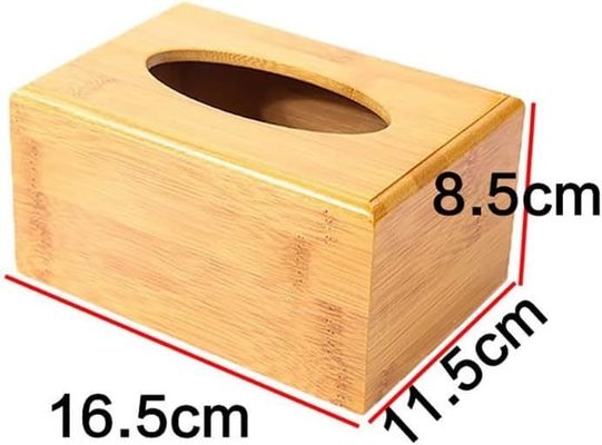 茶屋の木材保管用のシルクスクリーン印刷ティッシュボックスホルダー