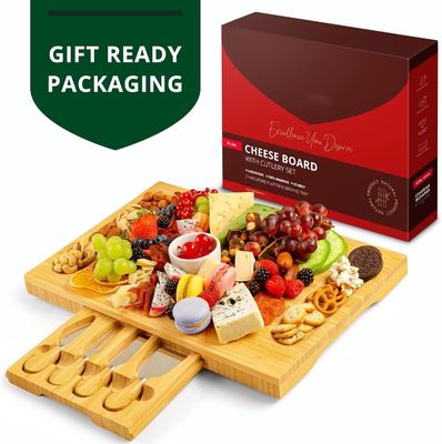 選択 カスタム 4 ステンレス鋼ナイフ 厚い 木製 サーバー 木製 竹 チョークテリーボード