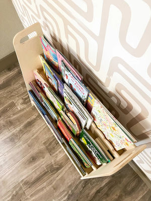 モンテッソーリ 木製 家具 幼稚園 ギフト 機能用 木製 本棚 空間節約