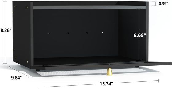 ギフトパッケージ 2層 大型 モダン バンブー 黒パンボックス 木製パン 窓付き 収納箱