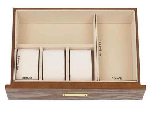 3 層 手作り クリスタルロック 宝石 オーガナイザー ケース イヤリング 指輪 ネックレス 時計