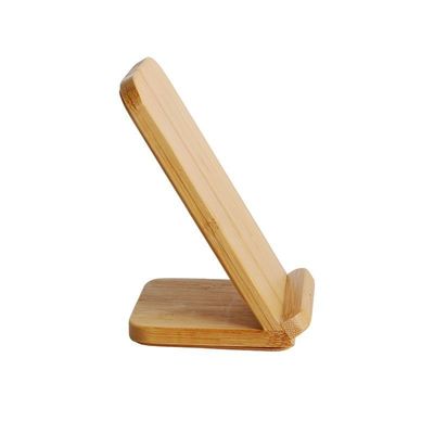 カスタム 木色 天然竹 無線充電 10W 電話スタンド 郵便包装