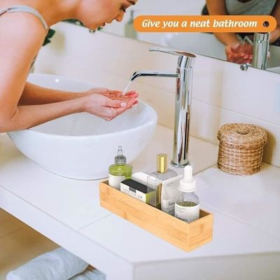 カスタマイズされたロゴと食器を整理する 多重深い引き出し分割器 木製の貯蔵箱