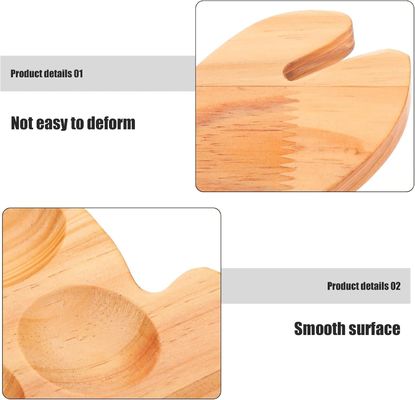 カスタマイズされた202407 ウサギのトレイ 卵のレシピ 海鮮 料理 トレイ 家具 キッチン用 木製の卵皿