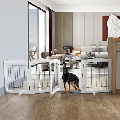 家電 木製の子犬ゲート 階段 フリースタンド 折りたたむ扉