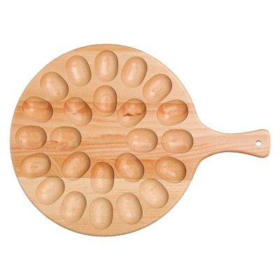 キッチン用品を保管するための24ホールの木製トレイ