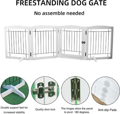家電 木製の子犬ゲート 階段 フリースタンド 折りたたむ扉