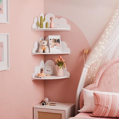 カスタムオーダー受付 木製雲コーナー壁ディスプレイシェルフ