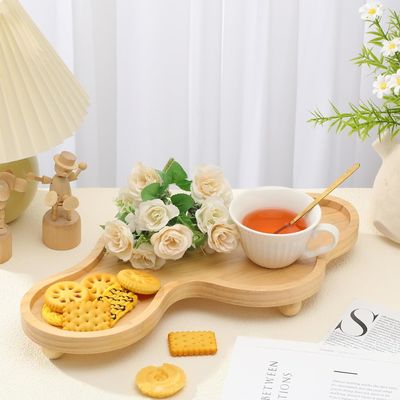 202407 木製の装飾用トレイ 不規則な家具用木製スタンド