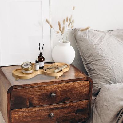 202407 木製の装飾用トレイ 不規則な家具用木製スタンド