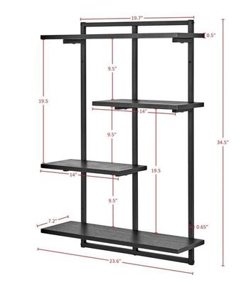 オーダーメイド ロゴ メタルフレーム キッチン用器具の貯蔵と表示のための浮遊棚