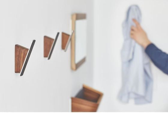 モダン 装飾 アカシア 木 メール オーガナイザー ハンガー 収納 棚 架 木製 鍵盤