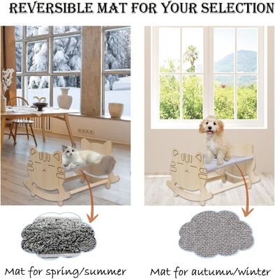 2つの取り外せるカバーと木製のフレームを上げられた猫のハンマック オーダーメイドのロゴは受け入れられます