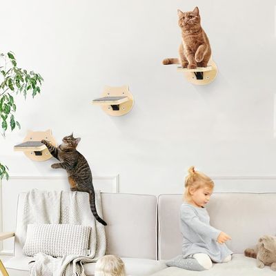犬訓練 3パック 猫 登り棚 壁に装着された猫 壁の階段