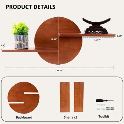 折りたたみのないラック 丸い装飾ディスプレイ 壁掛け棚 吊り棚 大量