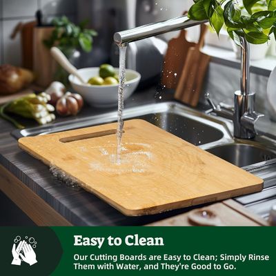 ハンドルと持続可能な油保存機能を持つ個別化された竹切削板