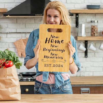 ハンドルと持続可能な油保存機能を持つ個別化された竹切削板