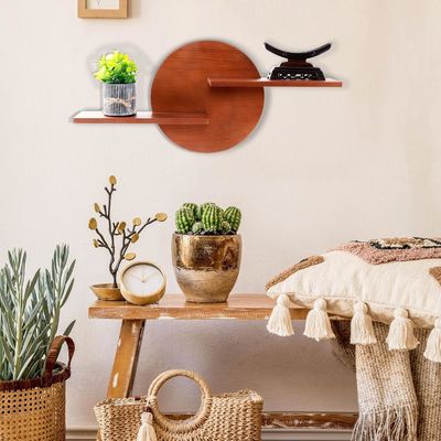 折りたたみのないラック 丸い装飾ディスプレイ 壁掛け棚 吊り棚 大量