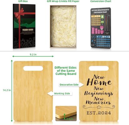 ハンドルと持続可能な油保存機能を持つ個別化された竹切削板