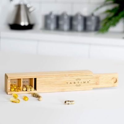 OEM/ODM 受け入れられる ビタミンとサプリメントのためのカスタム 木製7日錠剤オーガナイザー