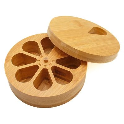 202405 木製 日常 週 旅行 錠剤 オーガナイザー 錠剤ホルダー ビタミン 薬 ケース ボックス