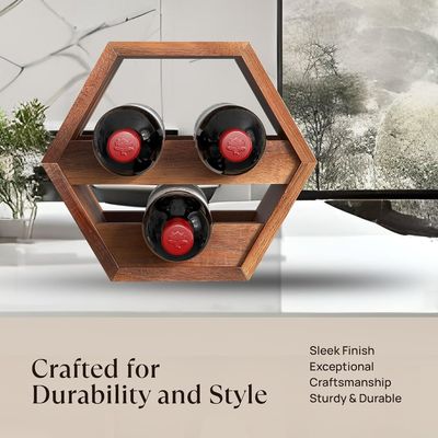 3 ボトル アカシアワイン ボトルホルダー スタイリッシュなワイン 家庭での保管 注文受付