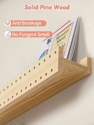 天然木 DIY 壁書棚 モダン 壁掛け 棚 OEM 本棚