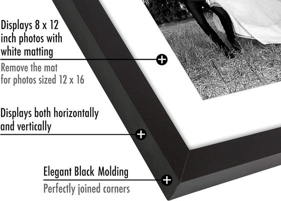 木製 オーダーメイド ロゴ サイズ 12X16 8X12 マット と 破裂 耐える ガラス と 画像 フレーム