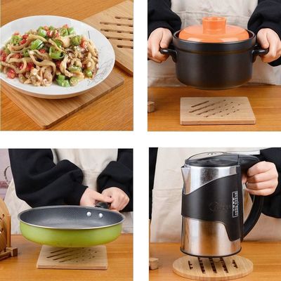 CLASSIC デザイン スタイル バンブー ホットパッド トリベット 天然 バンブー トリベット マット セット ホット 食器