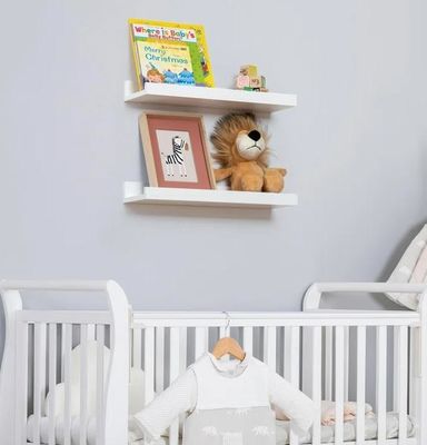 リビングルーム家具 2 片 固木 壁ディスプレイのための浮遊棚