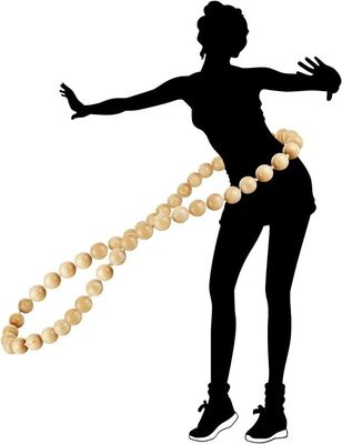 ハンドメイド 天然木のフーラ 体重調整運動フープ 8.4 x 8.4 x 4.1cm