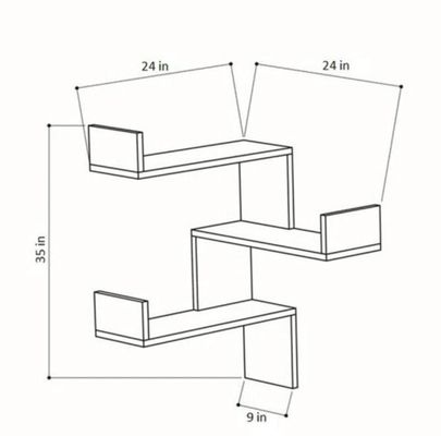 オーダーメイドロゴサイズのための調整可能な木製壁棚 装飾的な現代家具
